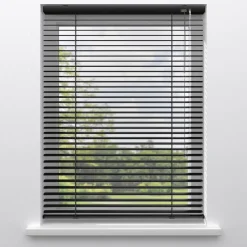 Aluminium Jaloezie Bent Zwart 25mm