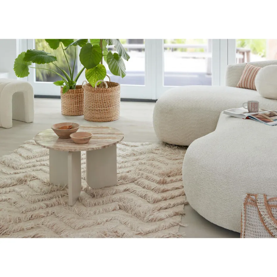 Bijzettafel Brez Marmer Taupe ø 60x38 Cm