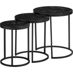 Bijzettafel Marzio Zwart ø 34 Cm