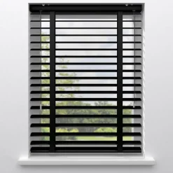 Fenstr Aluminium Jaloezie Mels Mat Zwart 50mm