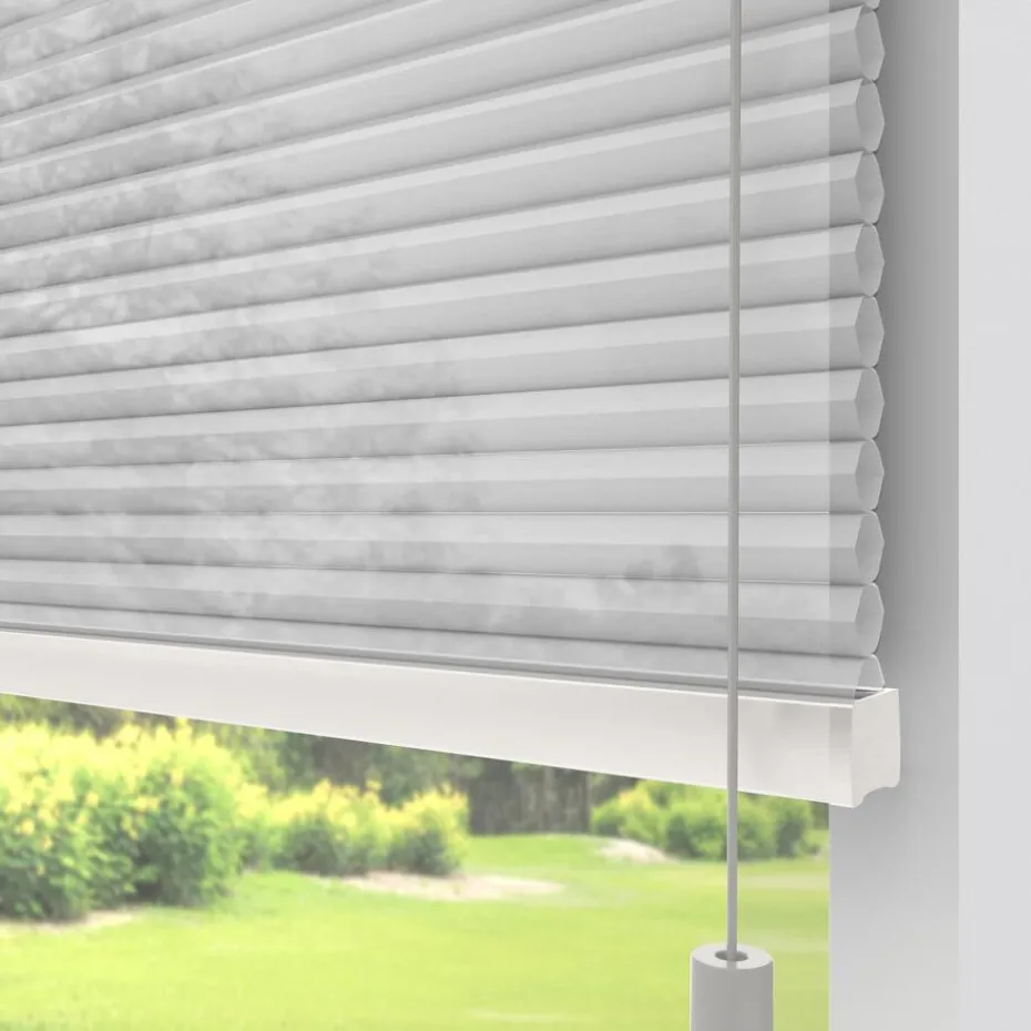 Fenstr Dubbel Plissé Elena Wit Lichtdoorlatend