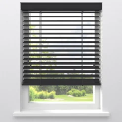 Fenstr Houten Jaloezie Wout Zwart 50mm