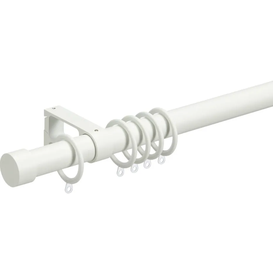 Gordijnroede 120 Cm Wit Metaal Ø28mm