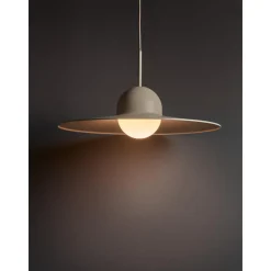 Hanglamp Beanie Off-white ø 45x120 Cm