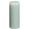Kaars Rustiek Ribbel Mint 15 Cm