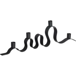 Kandelaar Wave Zwart