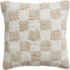 Kussen Check Beige 45x45 Cm