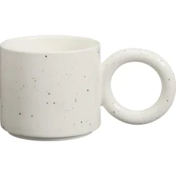 Mok Met Oor Crispen Spikkel Zwart/Wit 225ml