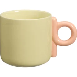 Mok Met Oor Shapes Geel-Roze 300ml