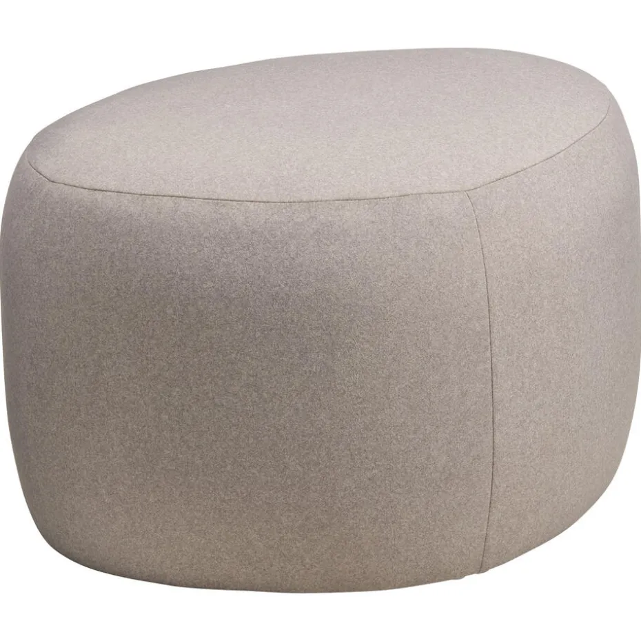 Poef Kiezel Taupe L