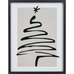 Poster Kerst Wit/Zwart