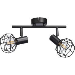 Spot Deva Zwart - 2-lichts
