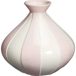 Vaas Streep Roze/Wit