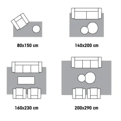 Vloerkleed Bazine Grijs - 150 Cm