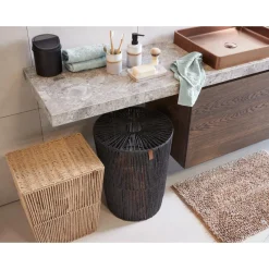 Wasmand Rope Rond Zwart